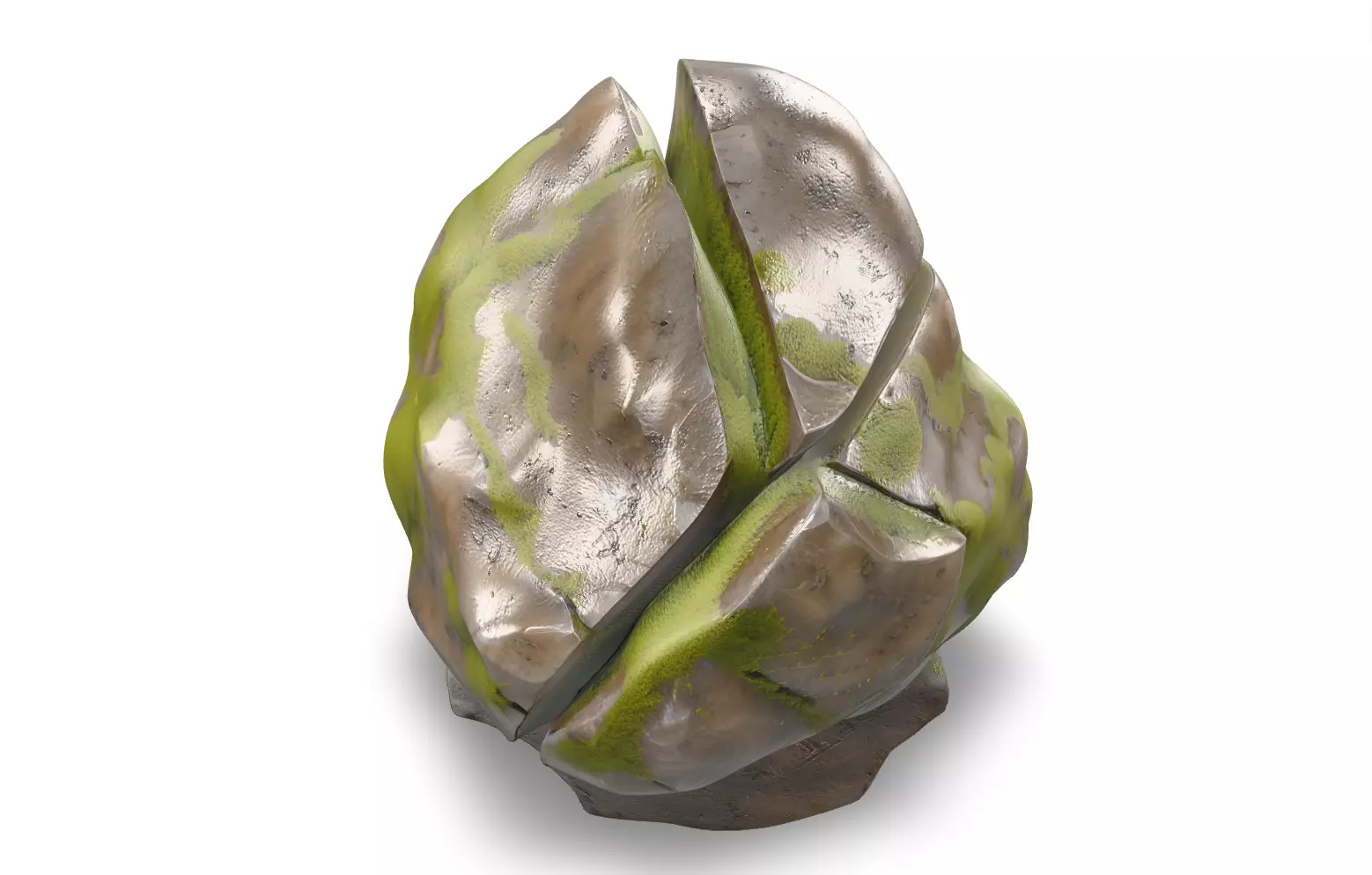 Mossy Rock Pack Vol 4 6 Realistic Forest Rocks and Stones Low-poly 3D model_25