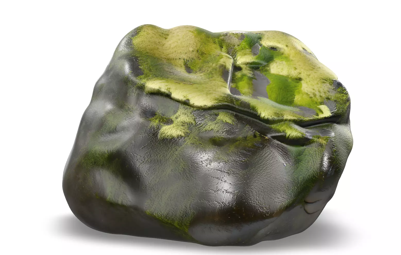 Mossy Rock Pack Vol 4 6 Realistic Forest Rocks and Stones Low-poly 3D model_9