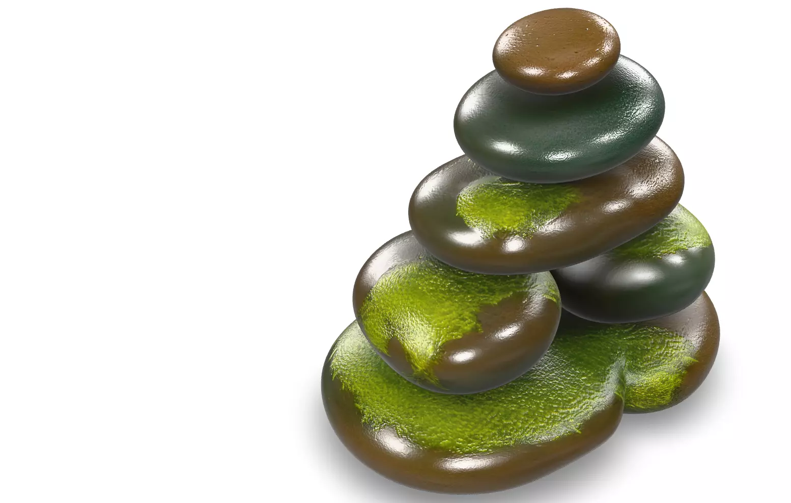 Mossy Rock Pack Vol 4 6 Realistic Forest Rocks and Stones Low-poly 3D model_28