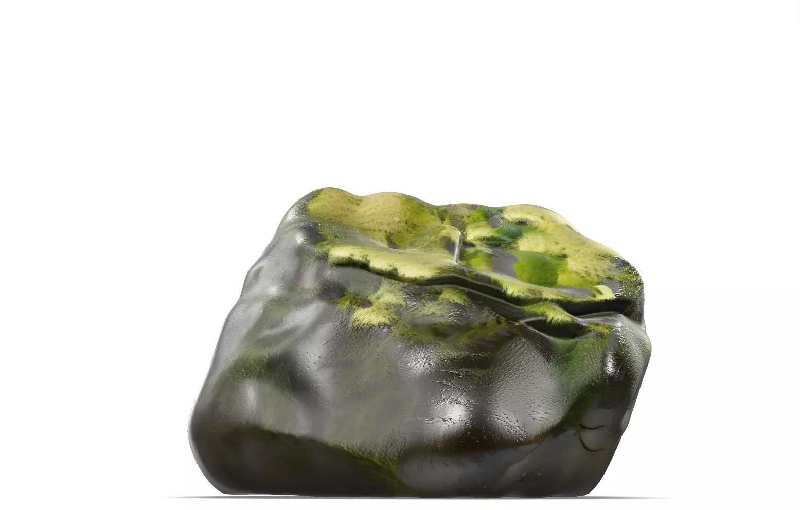 Mossy Rock Pack Vol 4 6 Realistic Forest Rocks and Stones Low-poly 3D model_10