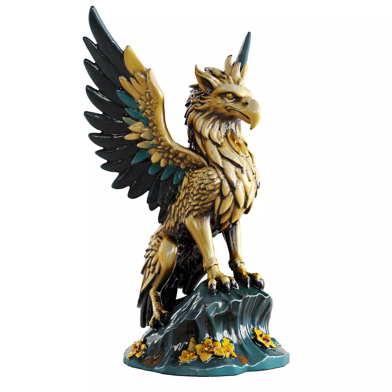 griffin majesty 4 statue 3D model_0