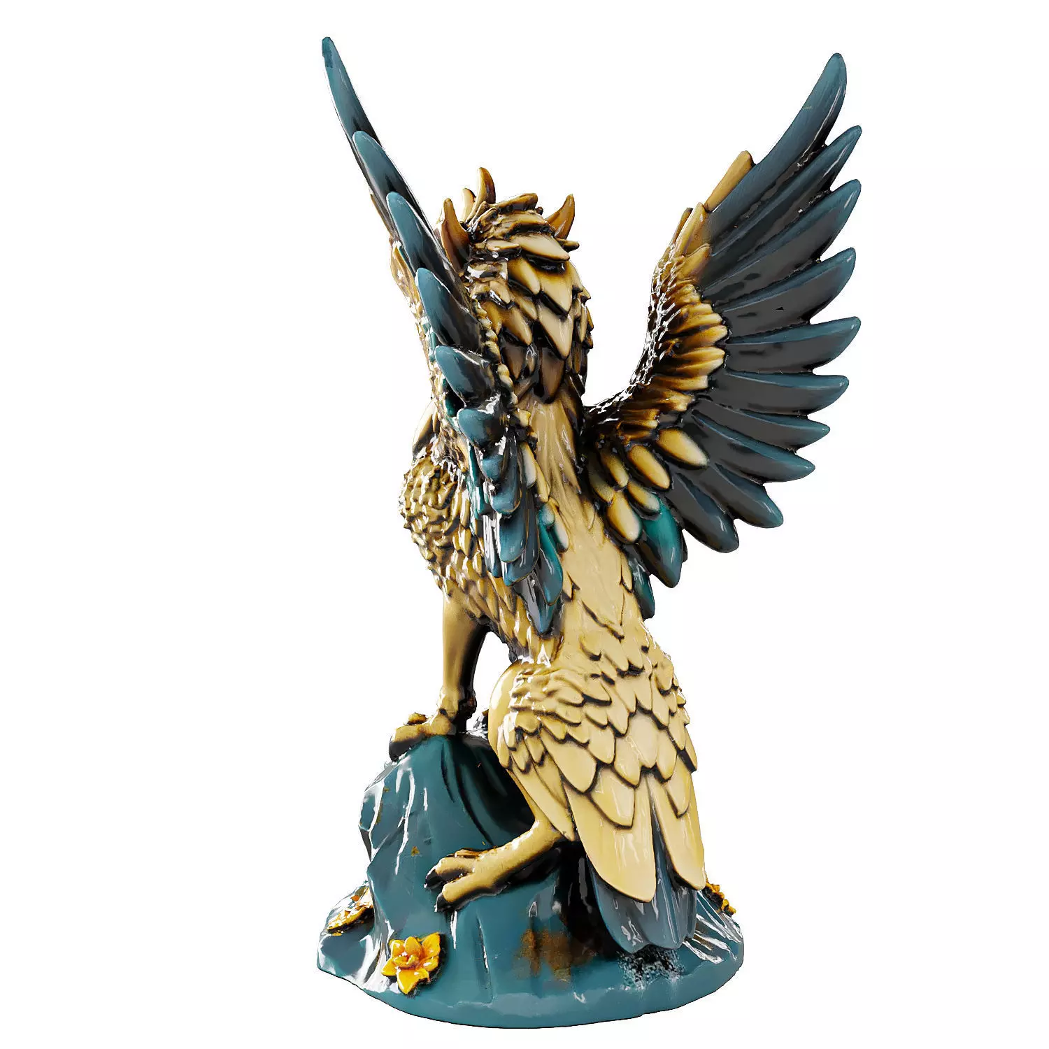 griffin majesty 4 statue 3D model_1