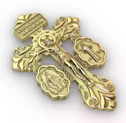 colgante cruz cristo - rosario