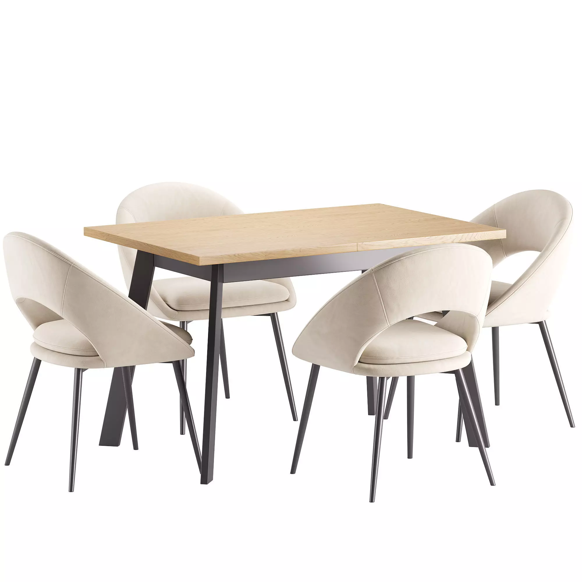 Avery Chair and Avalon Table 3D model_6