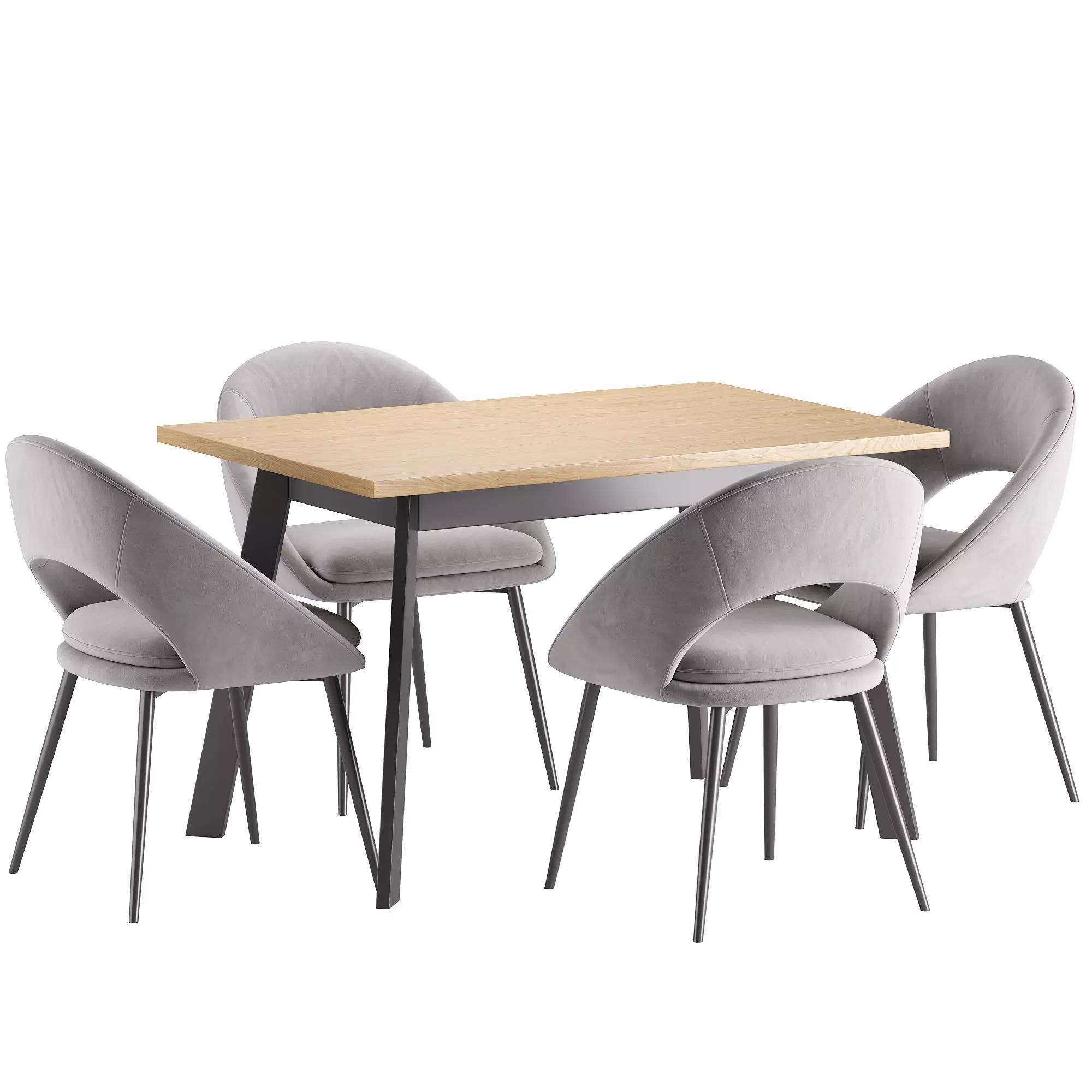 Avery Chair and Avalon Table 3D model_4