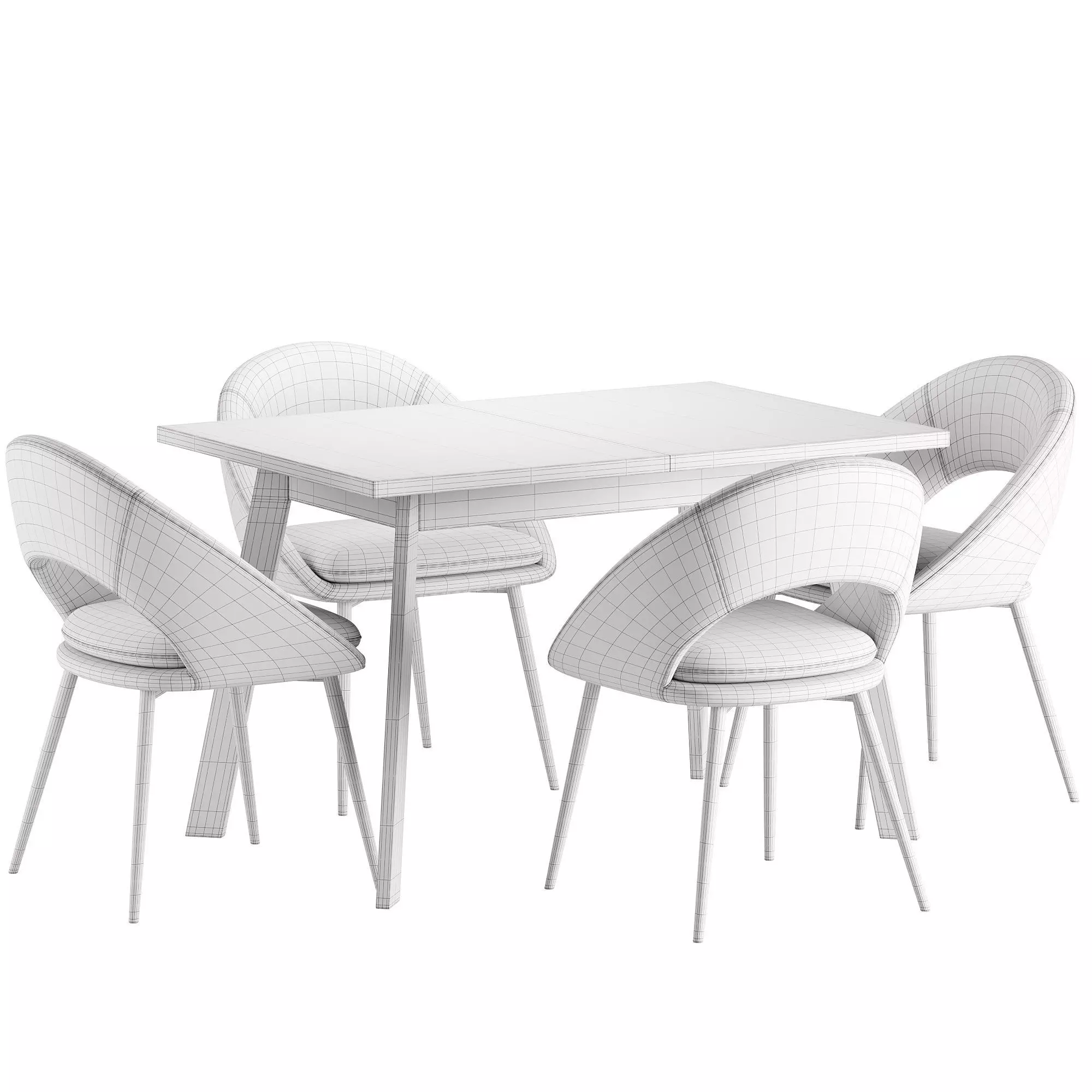 Avery Chair and Avalon Table 3D model_8