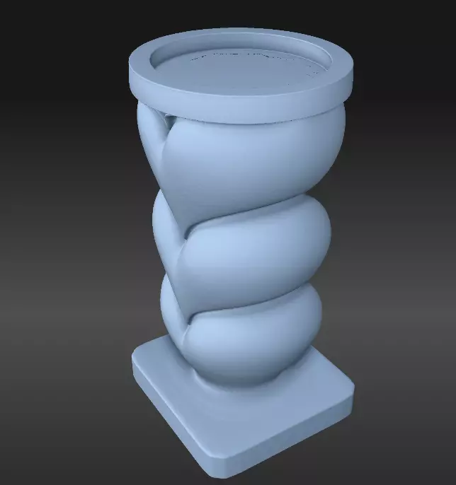 Mustard  Heart Candle Holder 3D print model_3