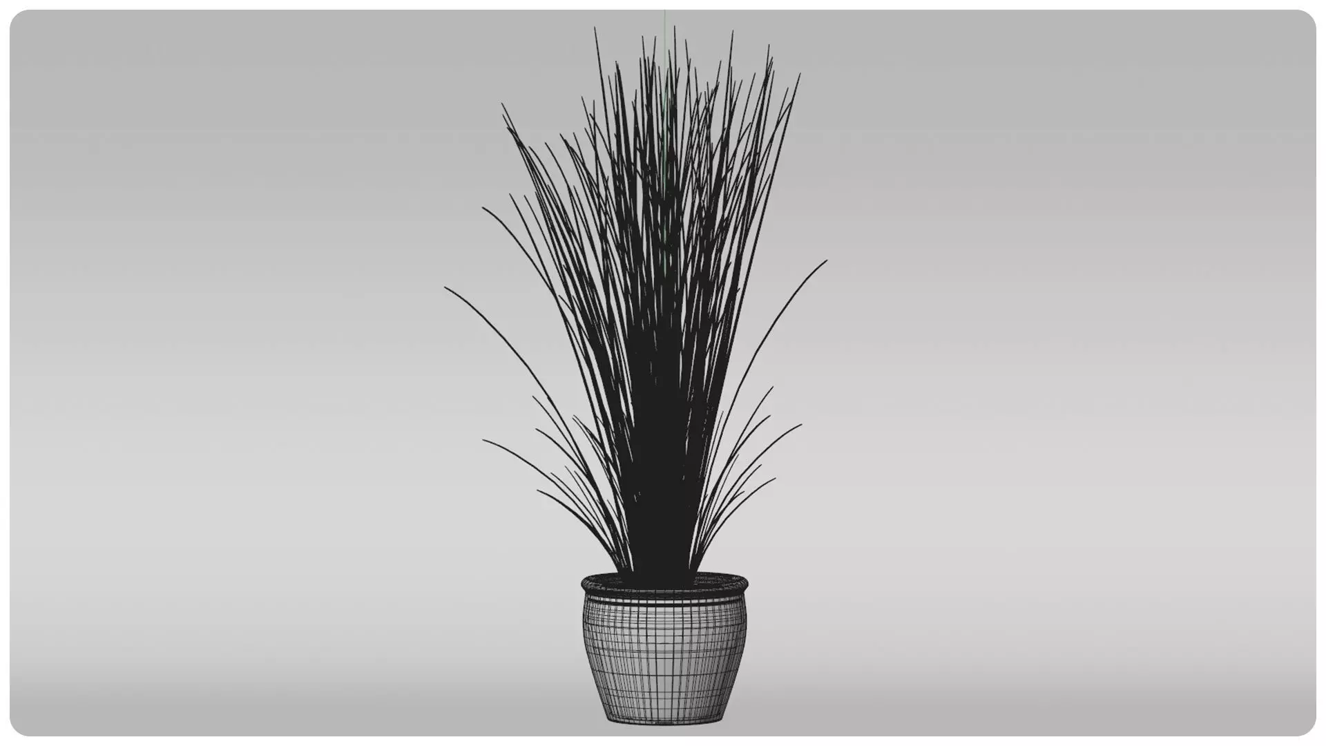  FEJKA Tall Grass Plant with Pot 3D Model 3D model_3