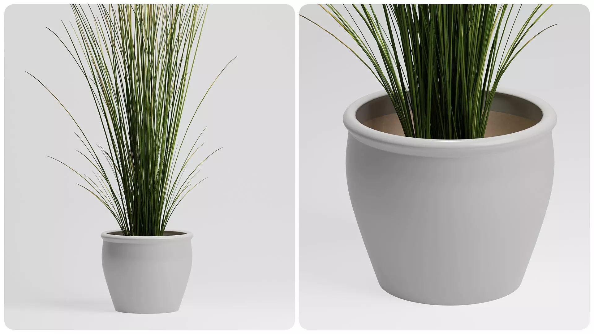  FEJKA Tall Grass Plant with Pot 3D Model 3D model_1