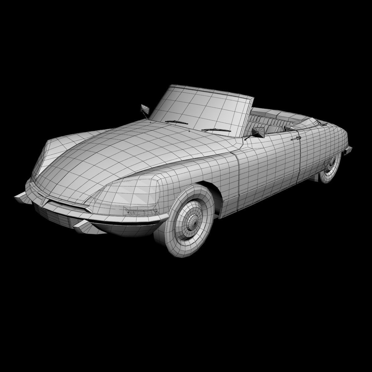 Citroen DS 21 Cabrio 3D model_13