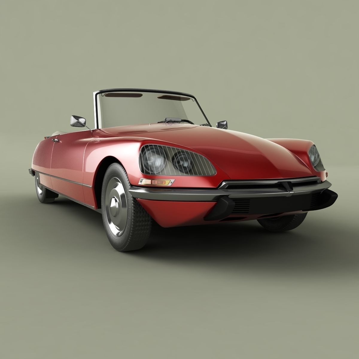 Citroen DS 21 Cabrio 3D model_9