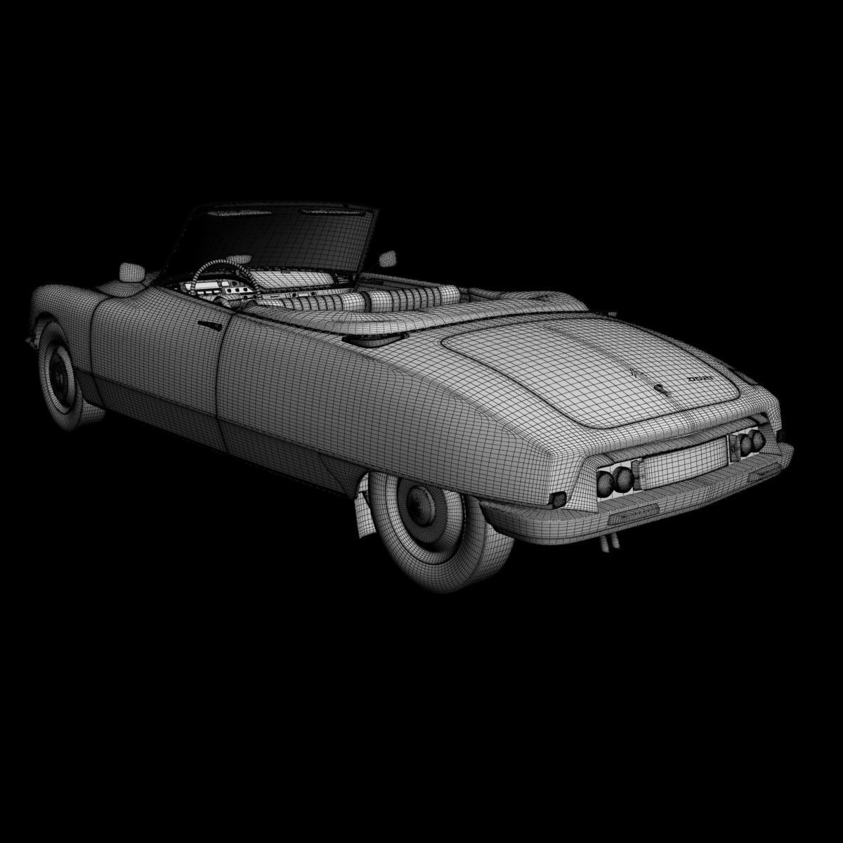 Citroen DS 21 Cabrio 3D model_16
