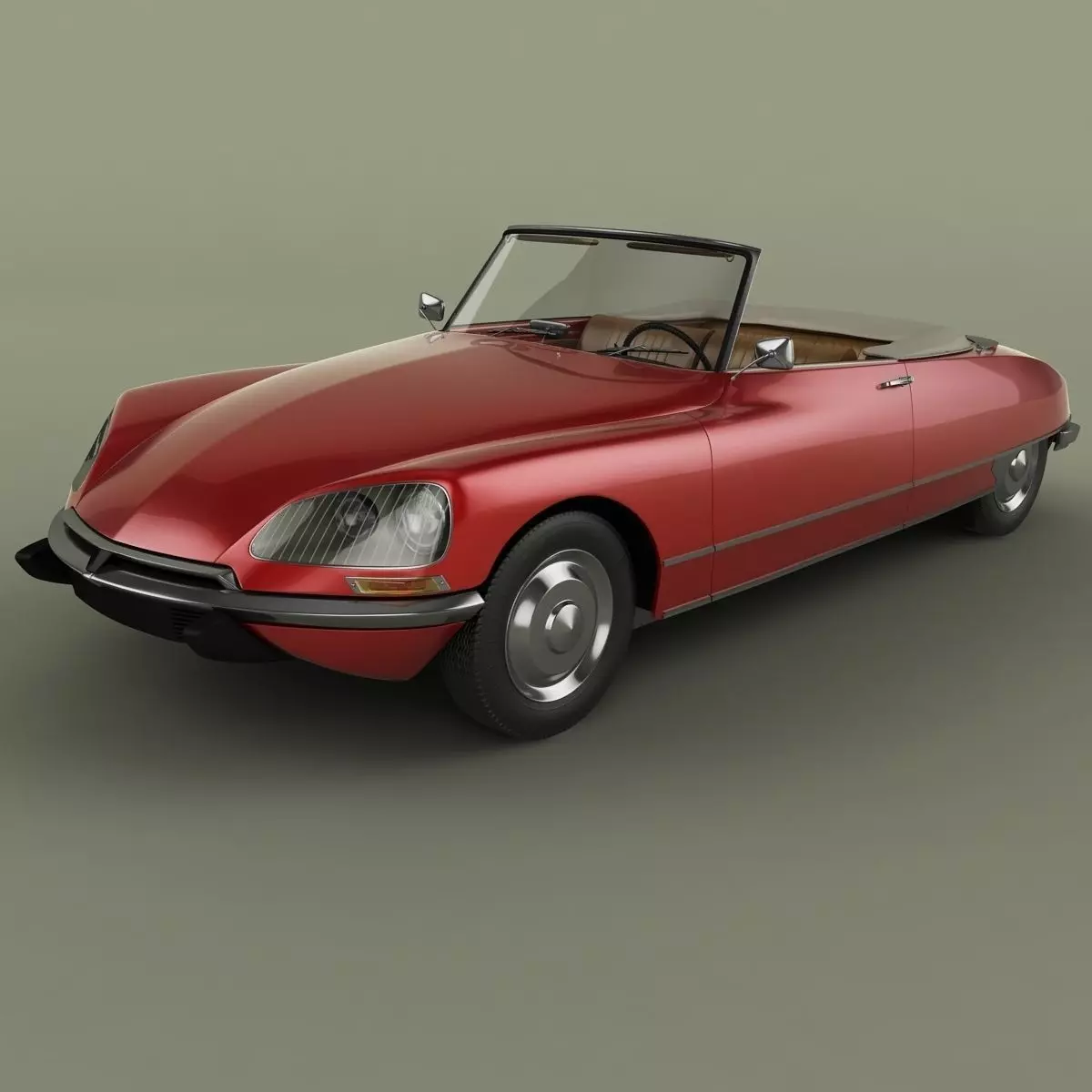 Citroen DS 21 Cabrio 3D model_0