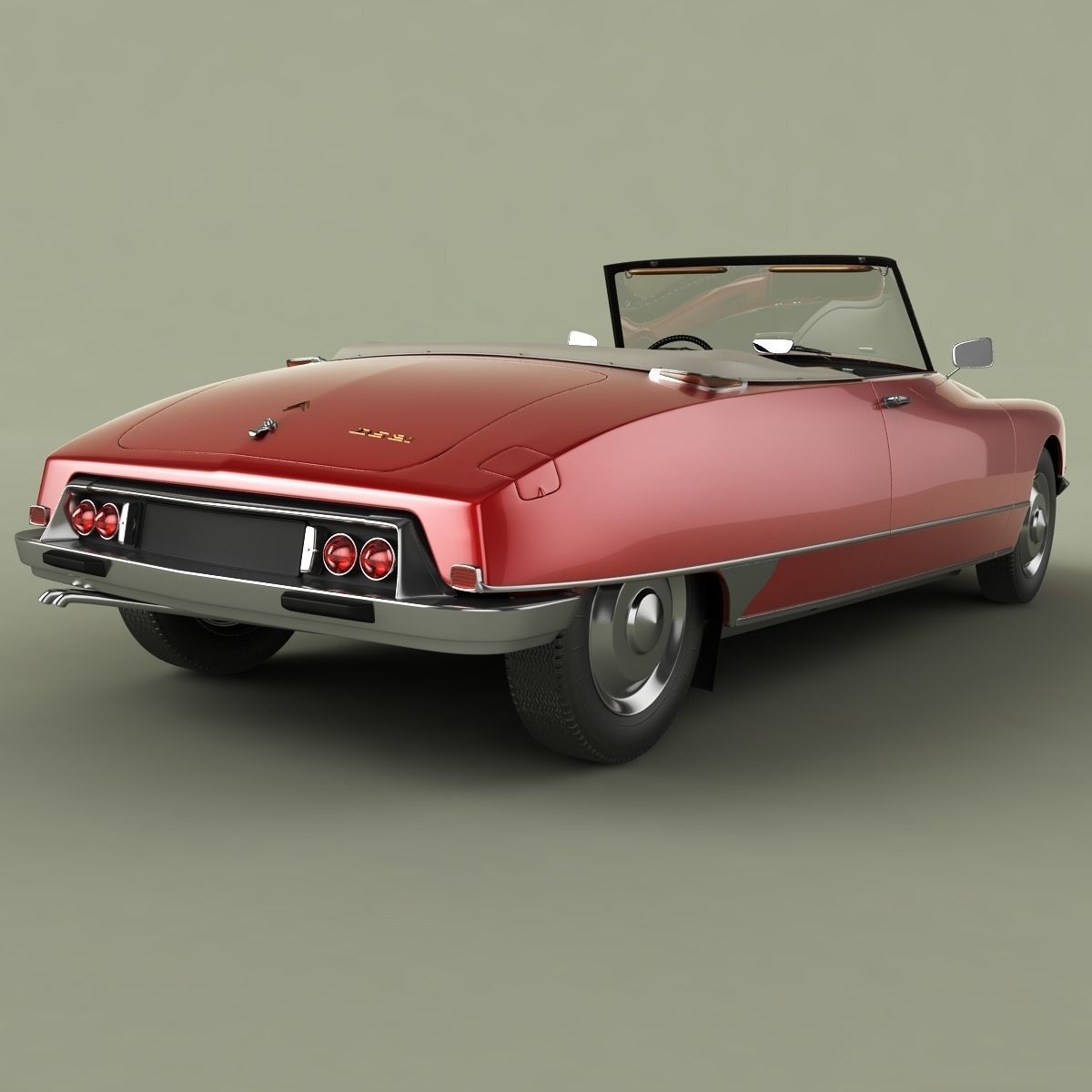 Citroen DS 21 Cabrio 3D model_2