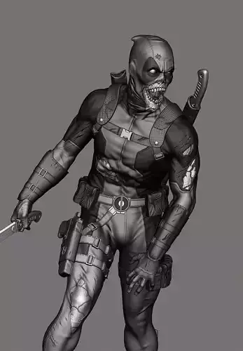 Deadpool zombie for 3D printing