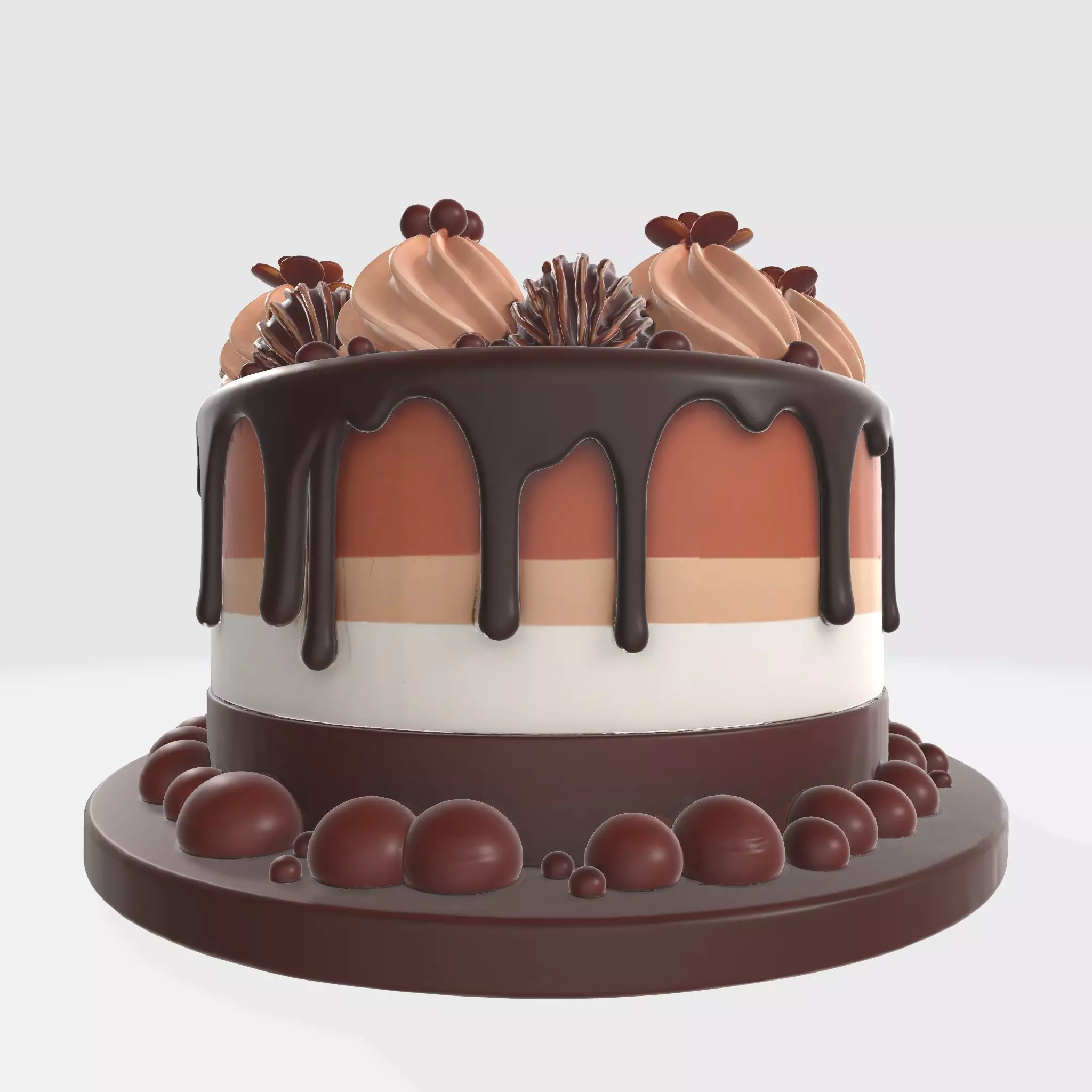 Cake 1 Low-poly 3D model_2