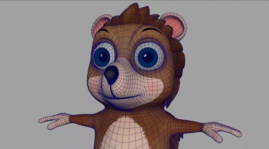  3D Toon Hedgehog Model Stylized Character Design Low-poly 3D model_0