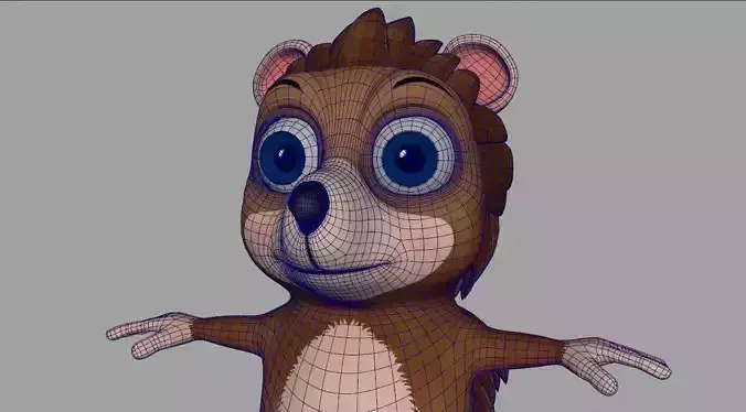  3D Toon Hedgehog Model Stylized Character Design Low-poly 3D model