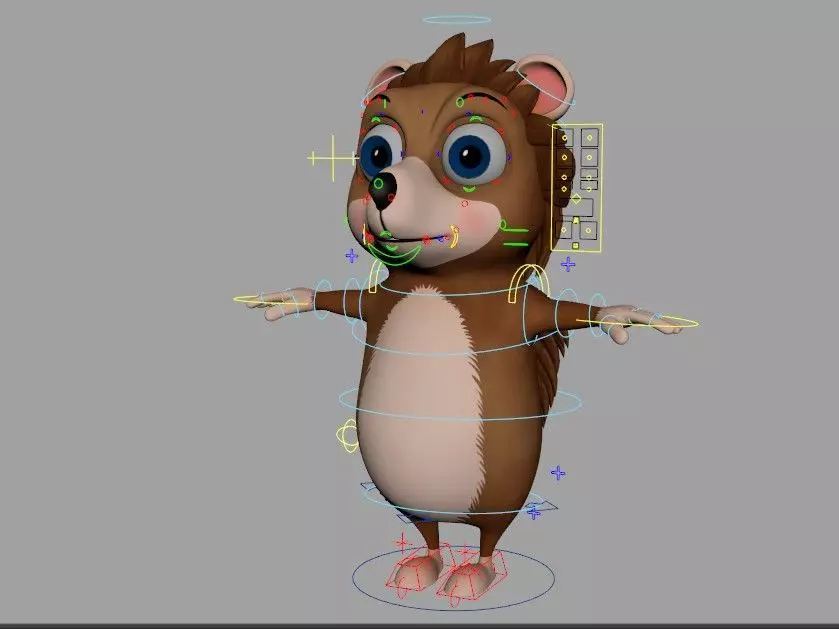  3D Toon Hedgehog Model Stylized Character Design Low-poly 3D model_1