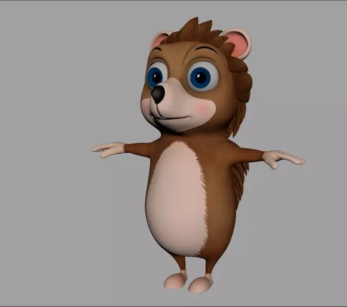  3D Toon Hedgehog Model Stylized Character Design Low-poly 3D model_3