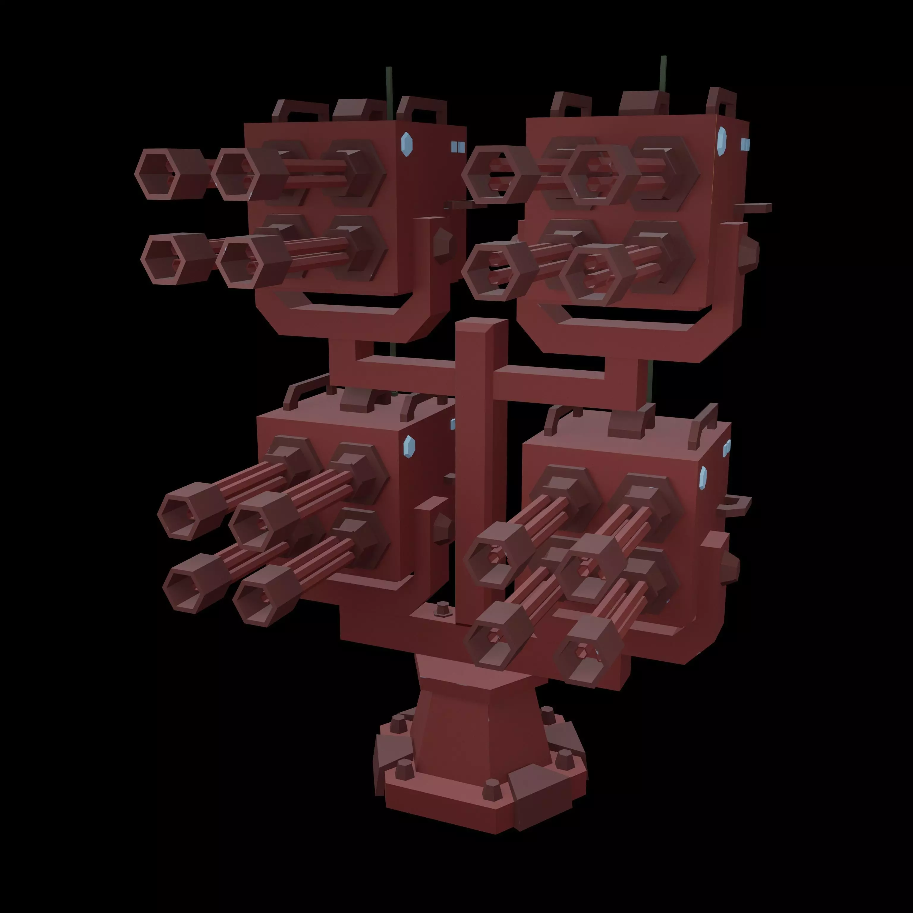 Tower Defence Mechanical v7 003 Low-poly 3D model_0