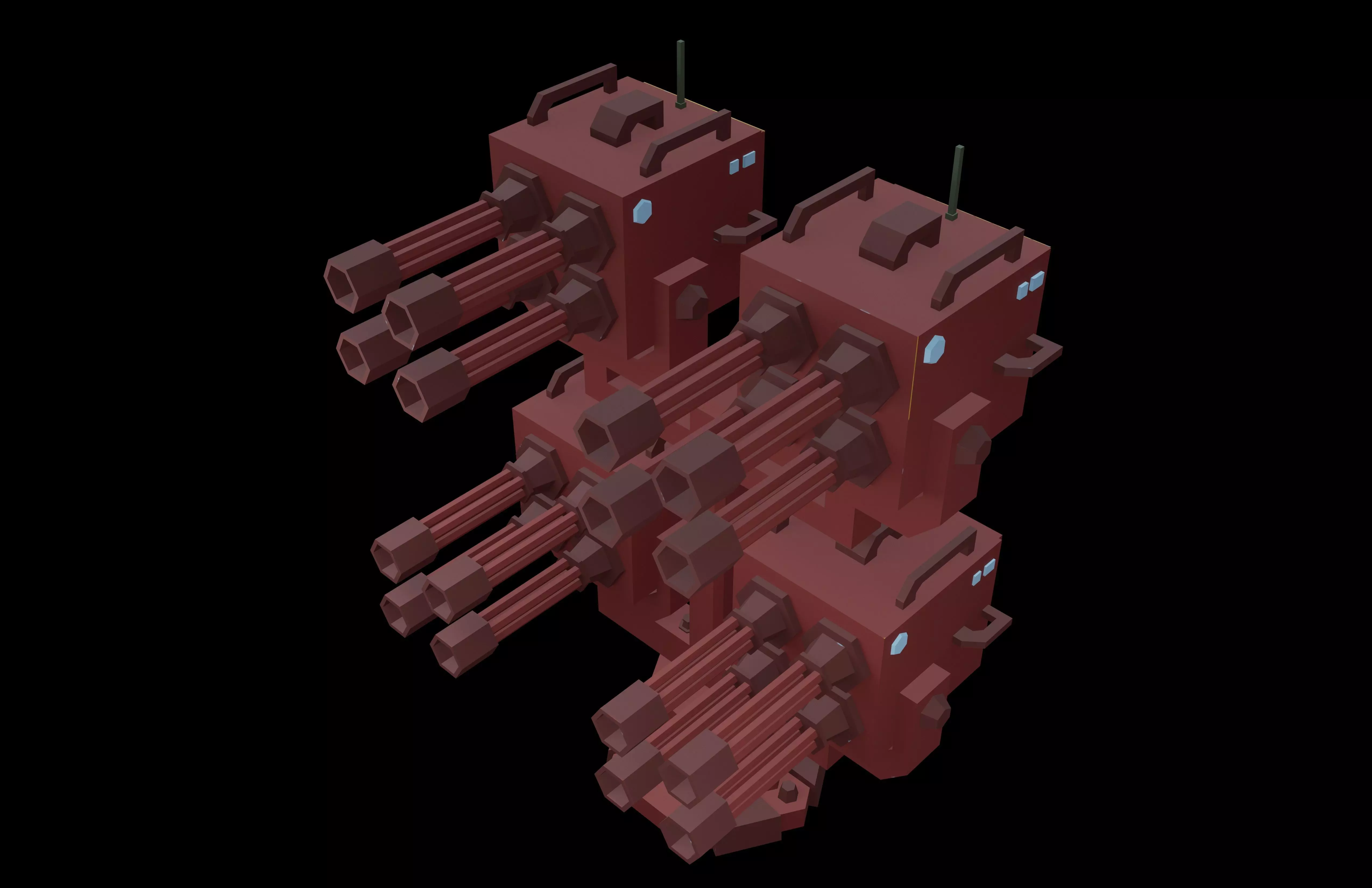 Tower Defence Mechanical v7 003 Low-poly 3D model_3