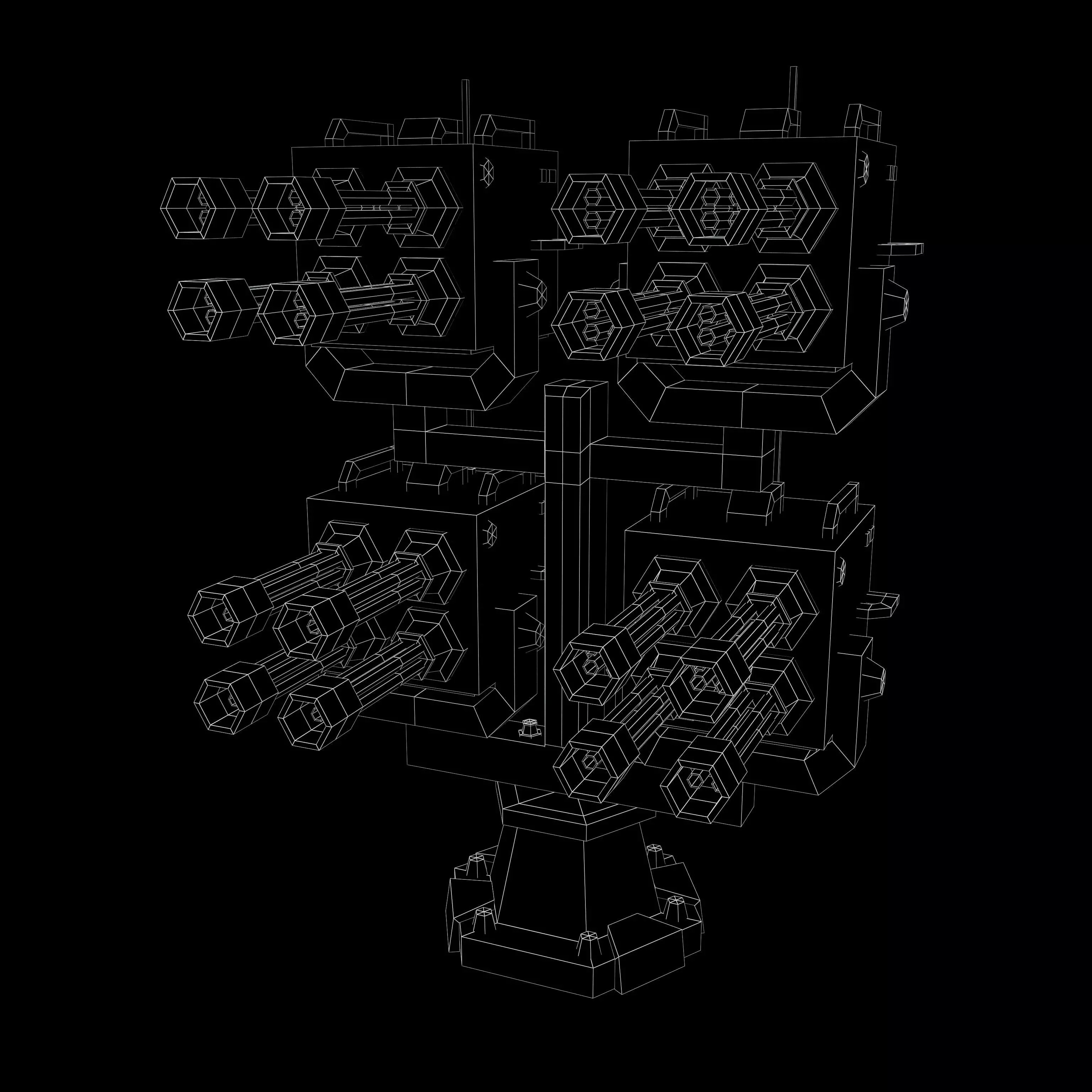 Tower Defence Mechanical v7 003 Low-poly 3D model_4