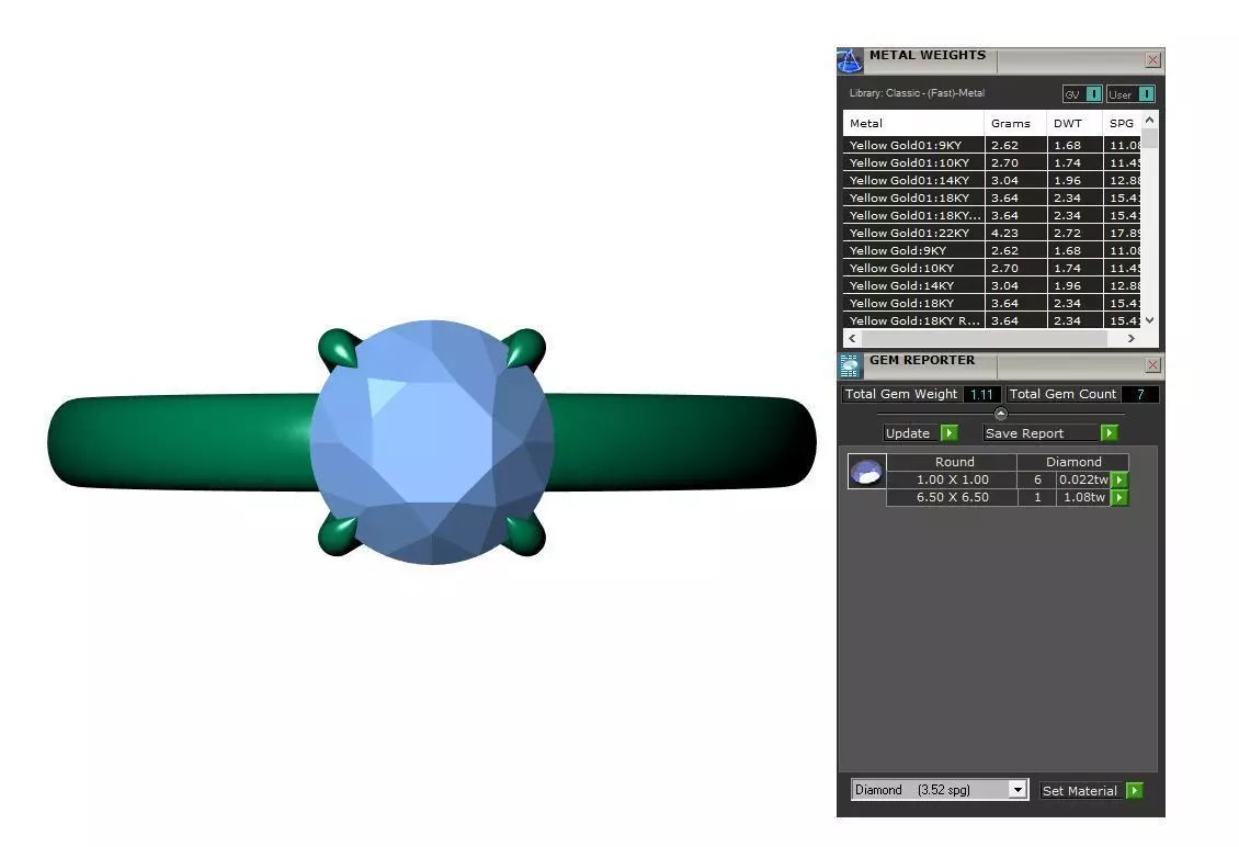 Round Solitaire Ring 3D print model_8