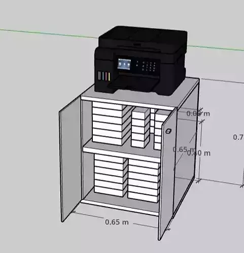 printer cabinet high