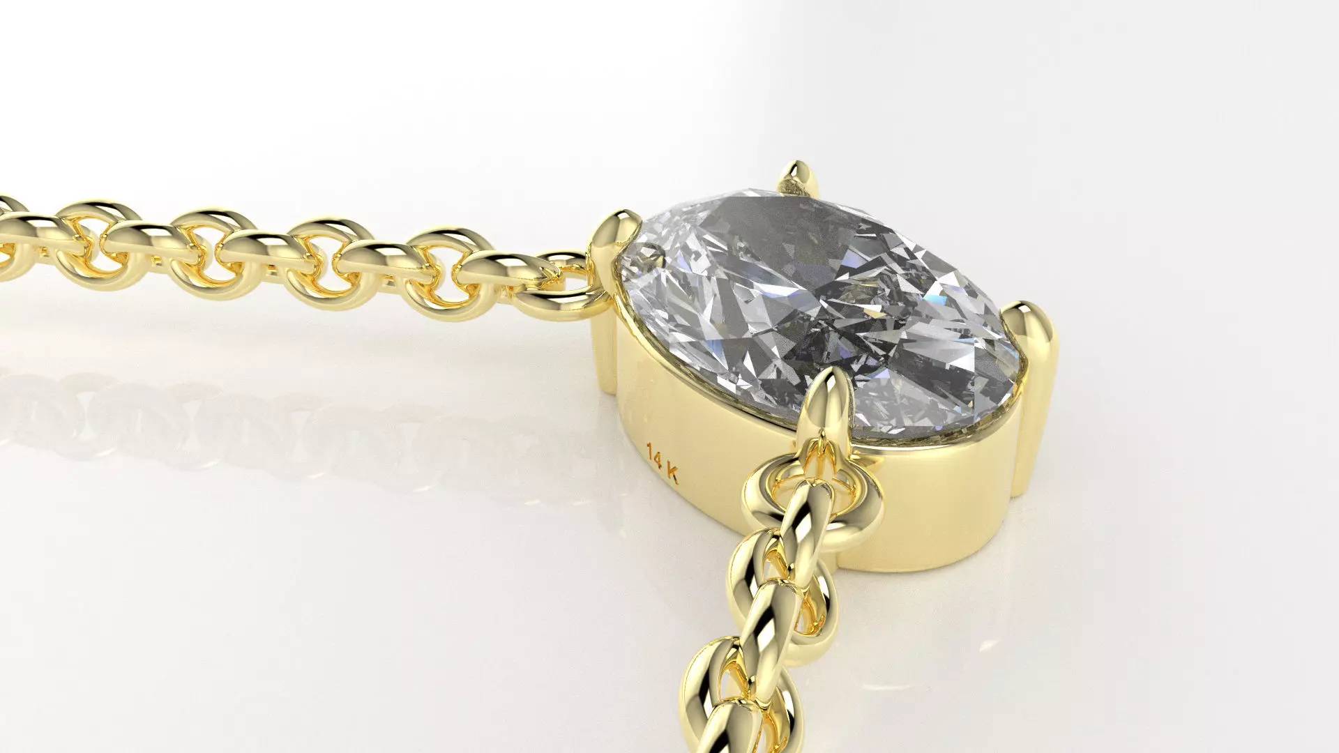 Oval Necklace 3D model_0