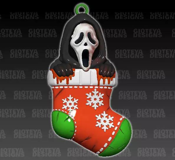 Xmas Socks Scream 3D print model_0