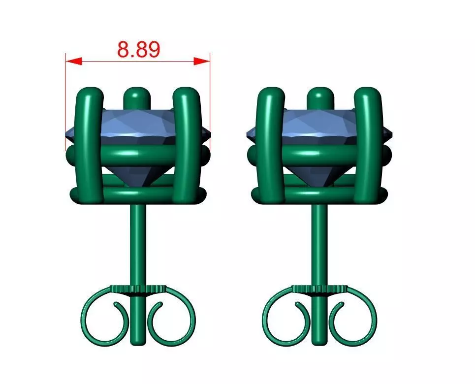 Pear Antiq Earings 3D print model_14