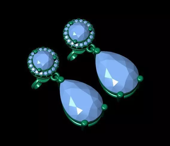 Pear Antiq Earings 3D print model_16