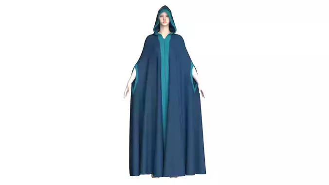 Girls Hooded Cape Dress