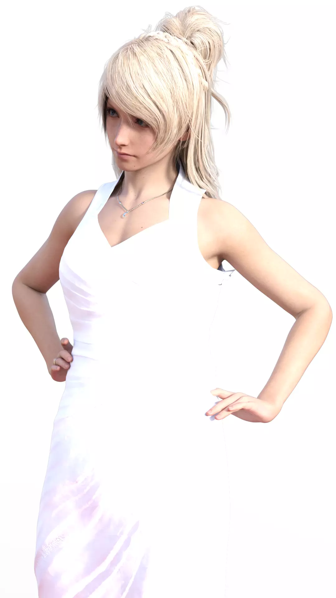 Lunafreya The Oracle in White Final Fantasy XV High-Detail 3D print model_1