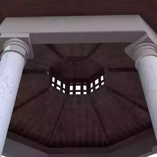 Gazebo Pavilion Low Poly 3D Model PBR Textured Blender Ready Low-poly 3D model 7
