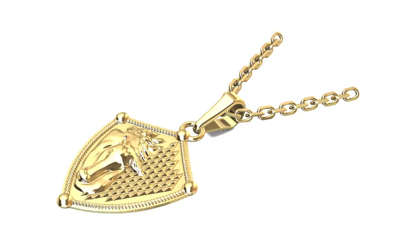 Horse Pendant 3D model_0