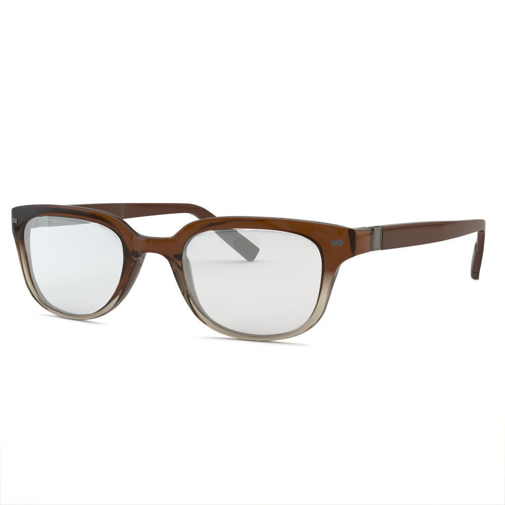 Glasses with 3 materials 3D model_2