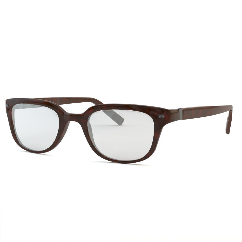Glasses with 3 materials 3D model_3