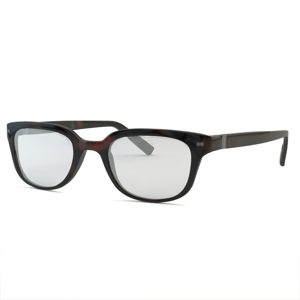 Glasses with 3 materials 3D model_1