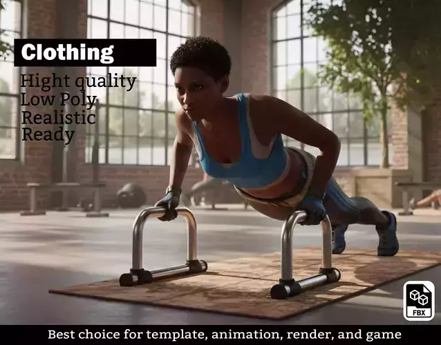 Realistic Sportwear Set for Game Characters