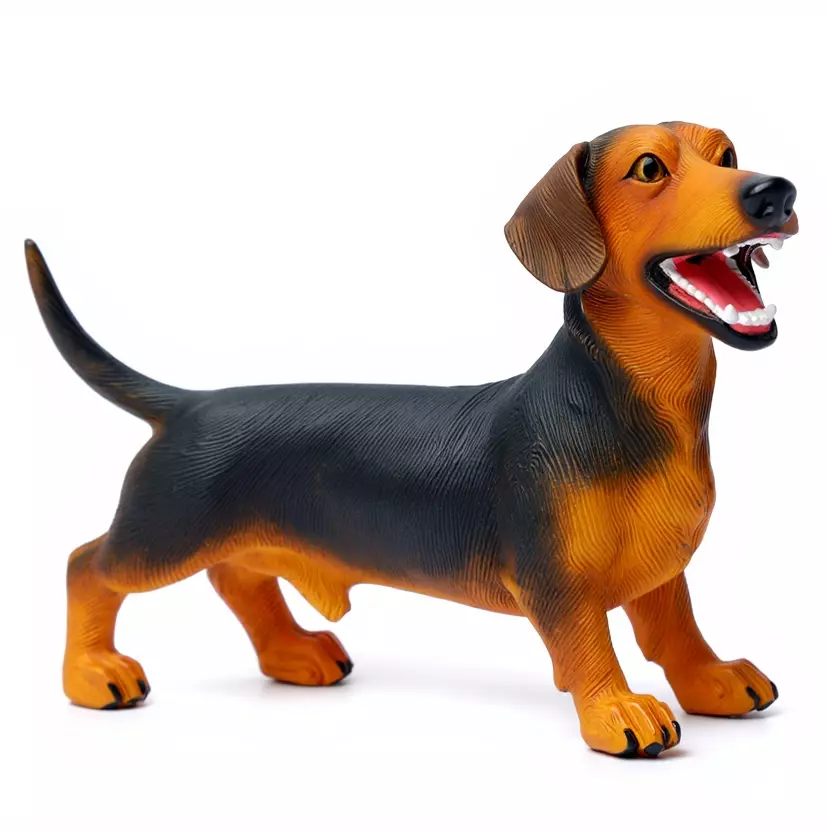 2802 Laughing Dachshund Color 3D Printed Statue pug 3D print model_5