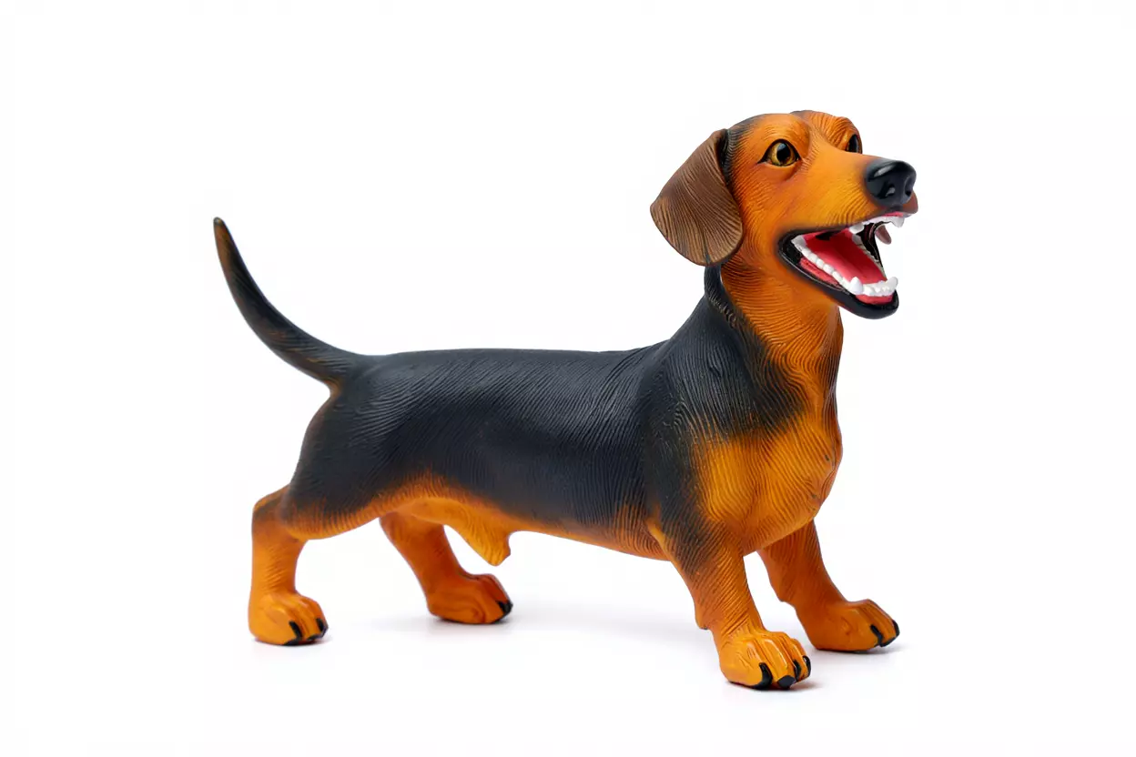 2802 Laughing Dachshund Color 3D Printed Statue pug 3D print model_0