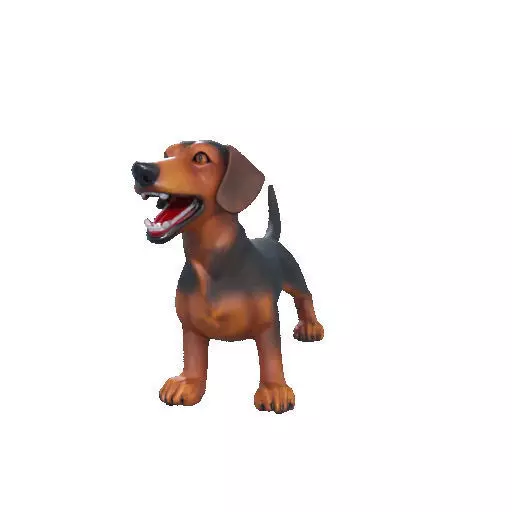 2802 Laughing Dachshund Color 3D Printed Statue pug 3D print model_31