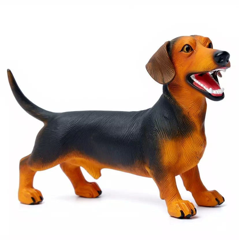 2802 Laughing Dachshund Color 3D Printed Statue pug 3D print model_7