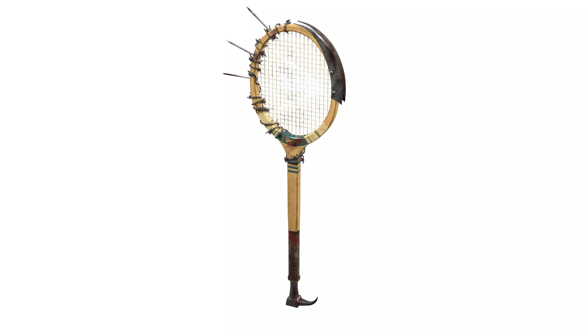 Tennis Racket Melee Zombie Weapon Low-poly 3D model