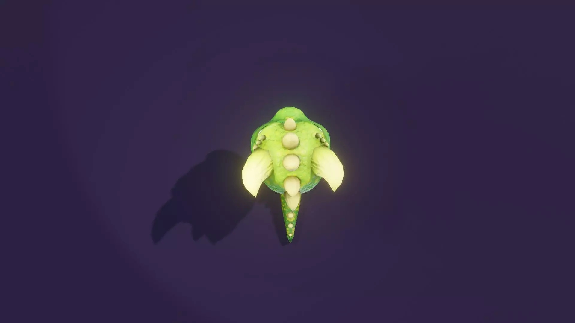 Cartoon Green Dinosaur 3D Model Animated Character Low-poly 3D model_17