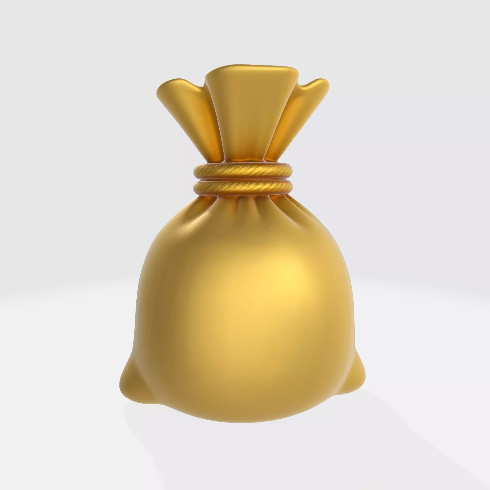 Bitcoin HODL Money Bag 2 Low-poly 3D model_2