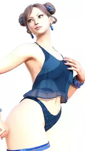  Chun-Li Azure Summer Style Street Fighter Alternate Outfit