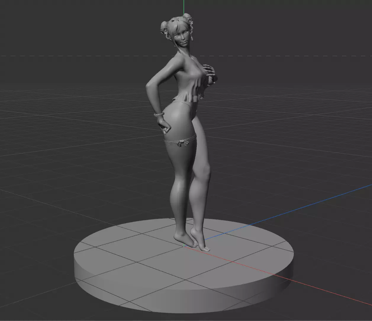 Chun-Li Azure Summer Style Street Fighter Alternate Outfit 3D print model_6